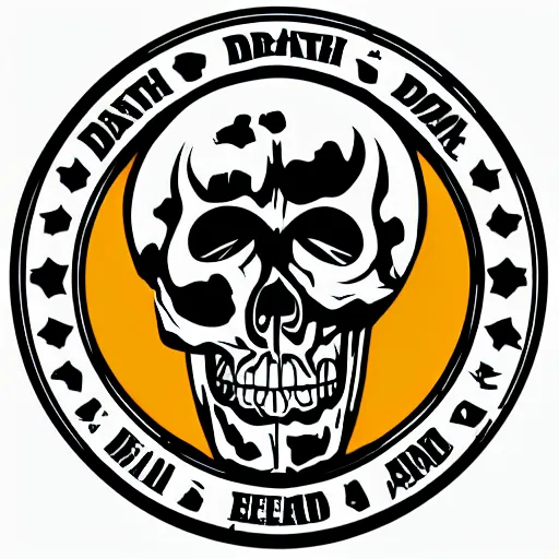 Image similar to death metal themed skull shaped microphone vector logo for a record label, dark, horrorcore, grunge, golden ratio