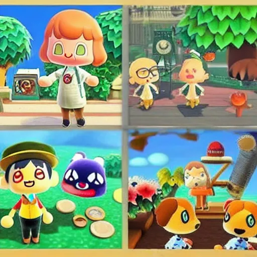 Image similar to animal crossing digital art trending on art station high quality