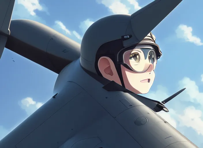 Prompt: portrait of early figther jet evanding, clear sky background, illustration concept art anime key visual trending pixiv fanbox by wlop and greg rutkowski and makoto shinkai and studio ghibli and kyoto animation, dcs world, korean war, f 8 6 sabre, mig 1 5, symmetrical, volumetric lighting, transparent black windshield