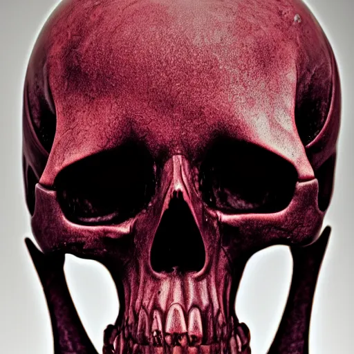 Image similar to A photo of a skull of an Alien, strange object, Alien skull, alien, professional photograph, studio lighting, highly detailed