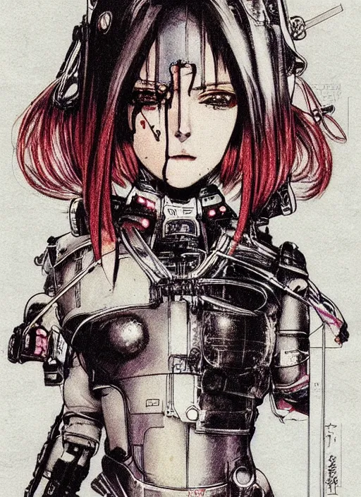 Image similar to a android - girl, 1 / 6 katsuya terada, cyberpunk