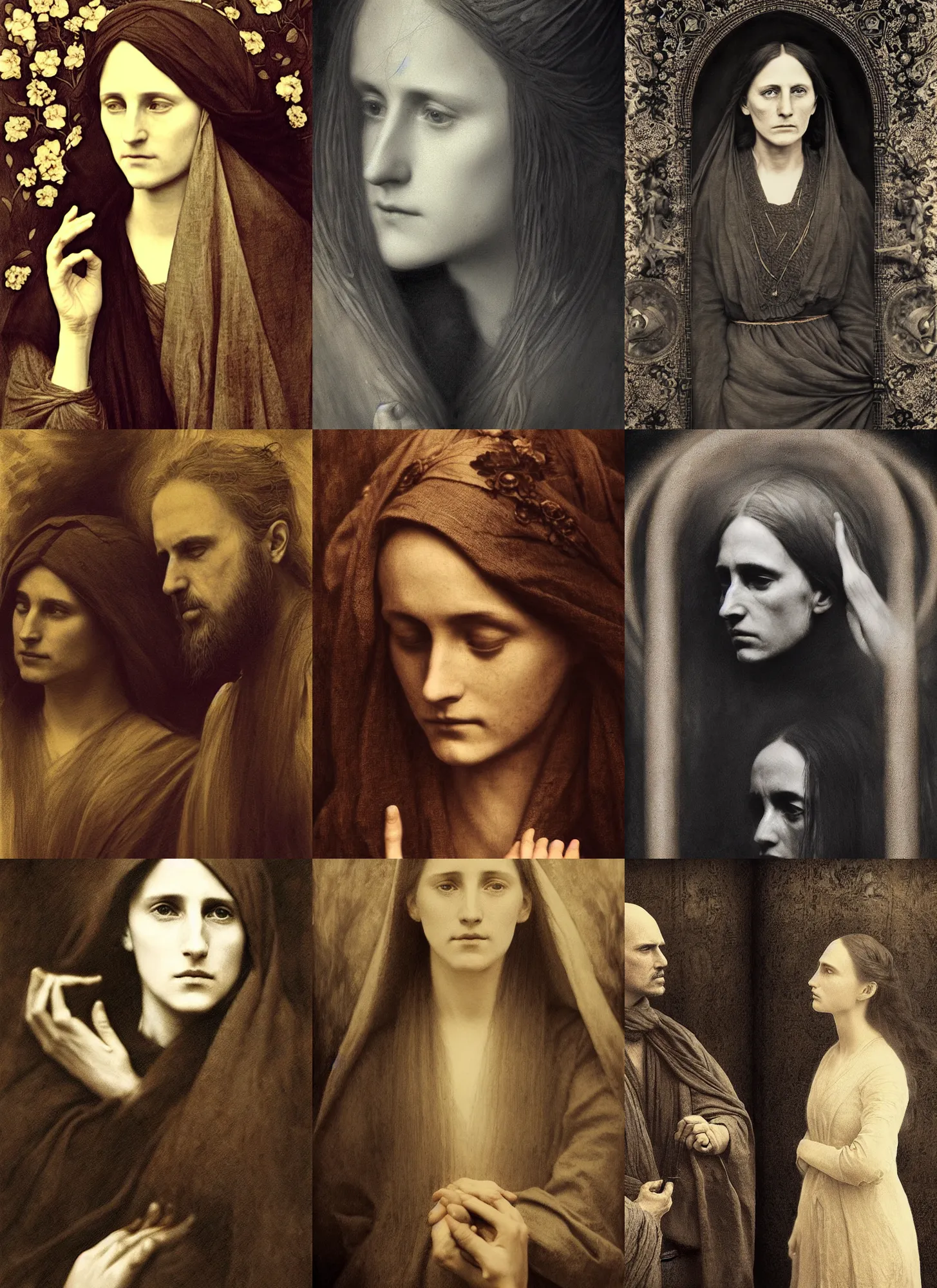 Prompt: reunion of a mute person, art by julia margaret cameron and darren aronofsky and abbas kiarostami, tumblr, viennese actionism, fantasy, intricate and very very beautiful and elegant, highly detailed, digital painting, artstation, concept art, smooth and sharp focus, illustration