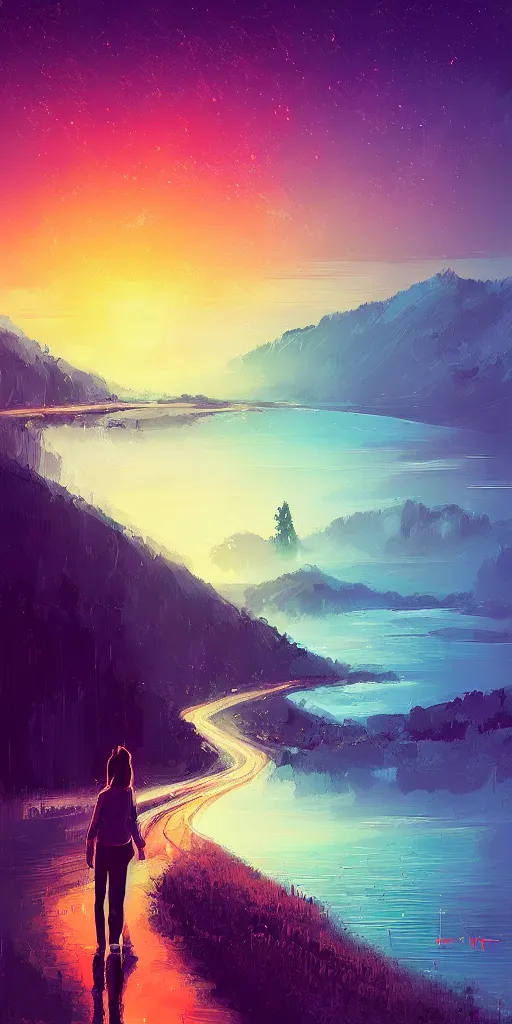 Prompt: you don't even have to do too much by alena aenami