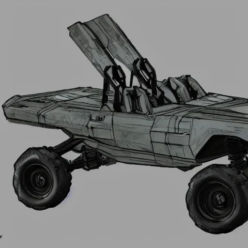 Image similar to concept art blueprint halo new atv vehicles