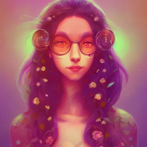 Image similar to a portrait of a beautiful hippie, art by lois van baarle and loish and ross tran and rossdraws and sam yang and samdoesarts, digital art, highly detailed, intricate, sharp focus, Trending on Artstation HQ, deviantart, unreal engine 5, 4K UHD image