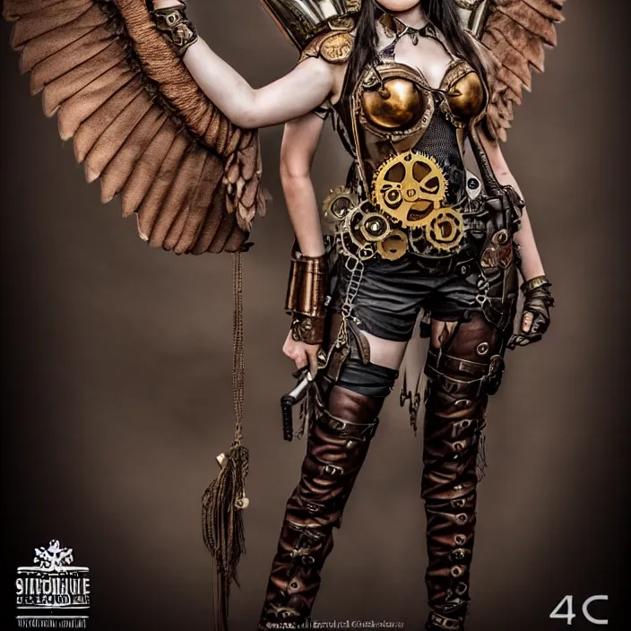 Image similar to full length photo of a very beautiful!! steampunk valkyrie, highly detailed, 4 k, hdr, smooth, sharp focus, high resolution, award - winning photo