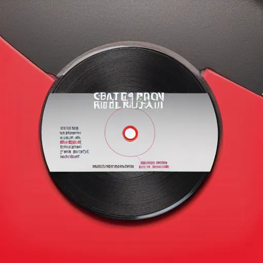 Image similar to close photograph of a cd cover with a small red rectangle on its side