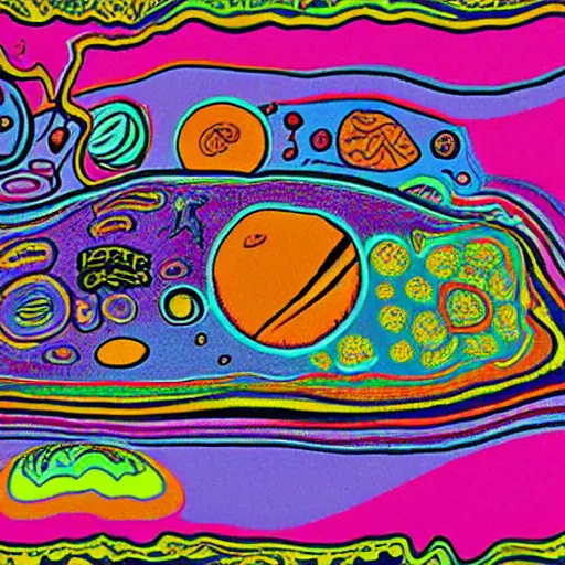 Image similar to psychedelic trippy couch in forest with vegetable planets, milky way, sofa, cartoon by andy warhol