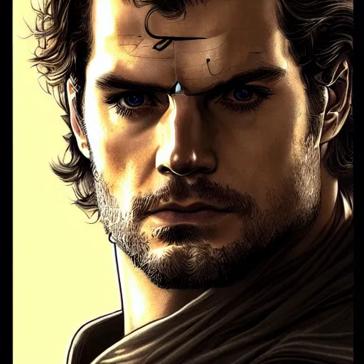 Prompt: portrait of henry cavill as solid snake, metal gear solid, upper body,, henry cavill!!!, fantasy, intricate, elegant, highly detailed, digital painting, artstation, concept art, smooth, sharp focus, illustration, art by artgerm and greg rutkowski and alphonse mucha