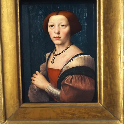 Prompt: portrait of a renaissance young woman