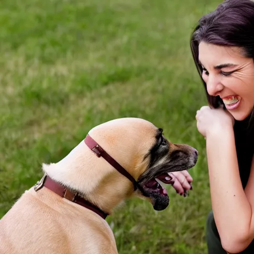 Image similar to woman morphing in to a dog