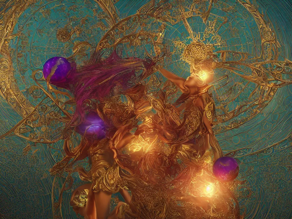 Image similar to the orb of eternity, sunlight study, art nouveau, by hans zatzka and ( ( ( ( lisa frank ) ) ) ), 8 k, sharp focus, octane render, ( ( ( kauai ) ) )