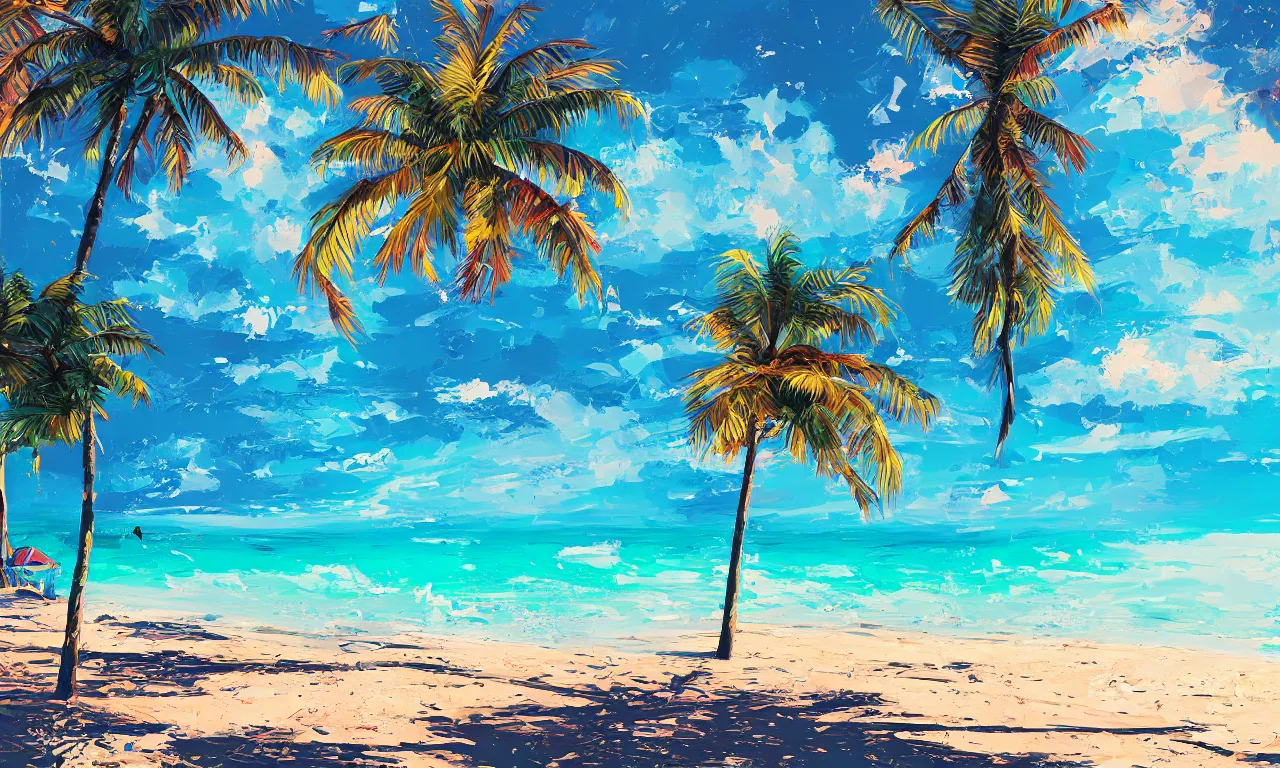 Image similar to paradise beach by alena aenami artworks in 4 k