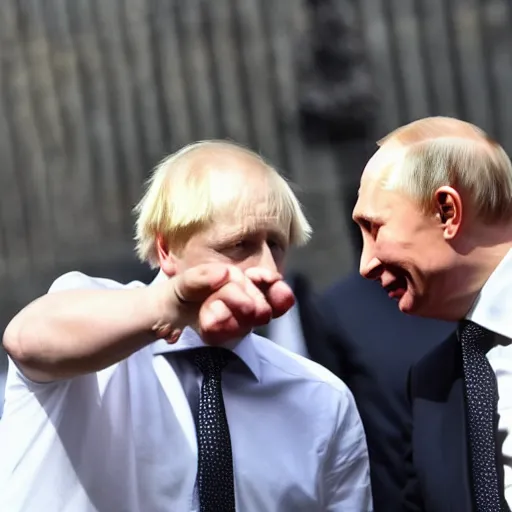 Prompt: putin slapping Boris Johnson