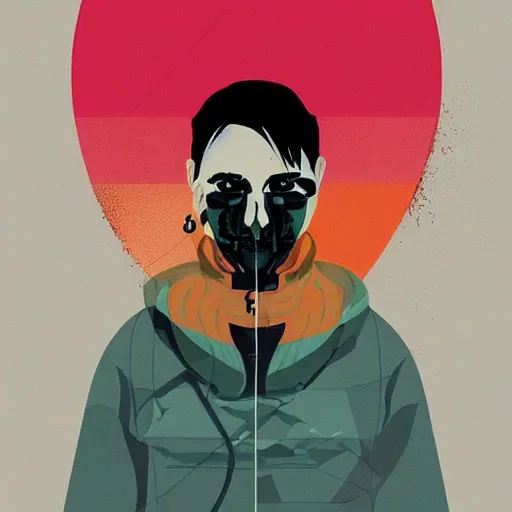 Image similar to Death Stranding profile picture by Sachin Teng, asymmetrical, Organic Painting , Violent, Dark, Powerful, geometric shapes, hard edges, graffiti, street art:2 by Sachin Teng:4