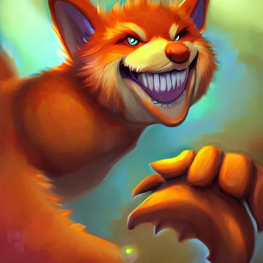 Prompt: digital painting of mega - gnar by ina wong