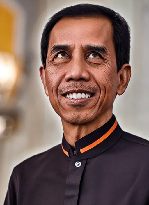 Prompt: A full portrait photo of jokowi in upcoming pixar movie, f/22, 35mm, 2700K, lighting, perfect faces, award winning photography.