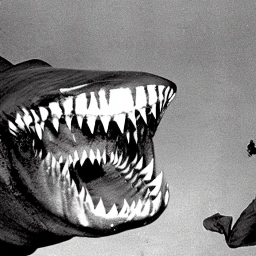 Prompt: sharks instead of tigers in the persistence of memory of salvador dali