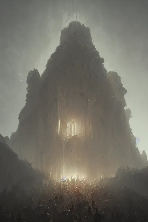 Prompt: people from Cult of the Lamb, lit by the light of gods, abandoned by gods, hyperdetailed artstation cgsociety by greg rutkowski and by Gustave Dore