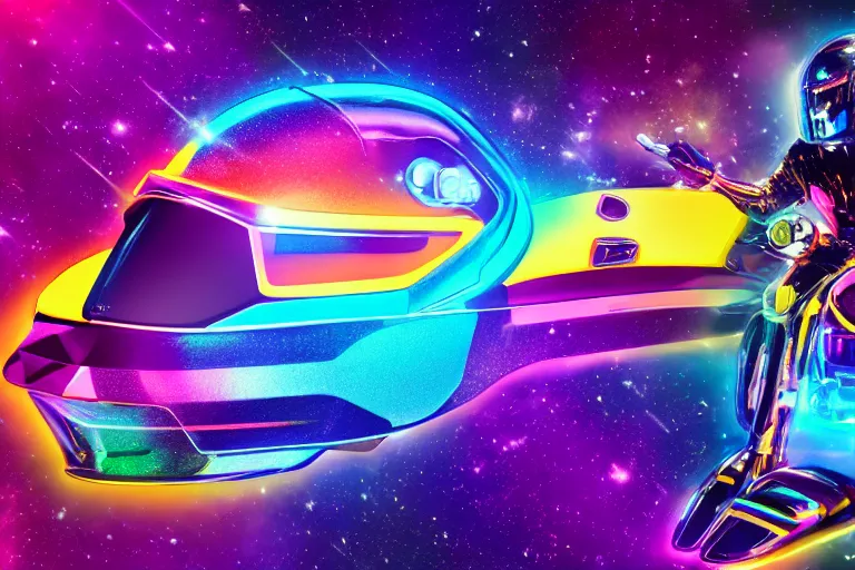 Image similar to lisa frank daft punk octane render 4k trending on flickr