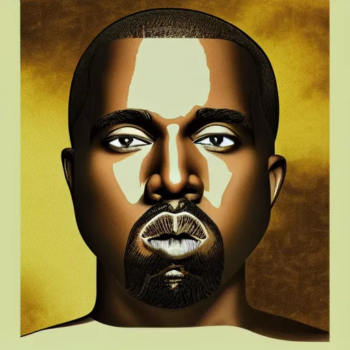 Prompt: A reimagining of the album cover for Yeezus by Kanye West, digital art, extremely detailed, limited artifacts