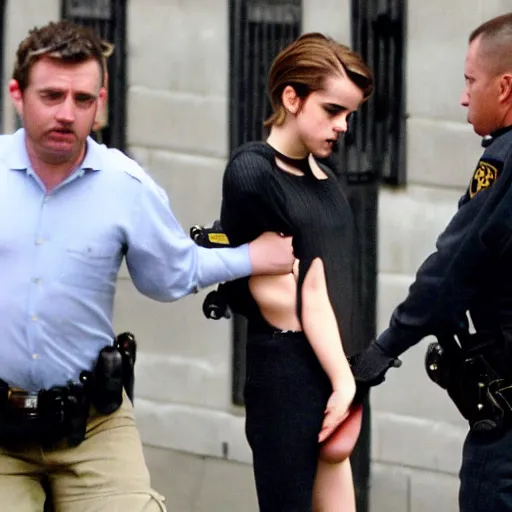 Image similar to emma watson being arrested