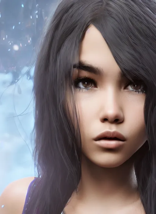 Image similar to Madison Beer as a video game character, digital art, unreal engine, unreal engine render, blender render, render, 4k, coherent