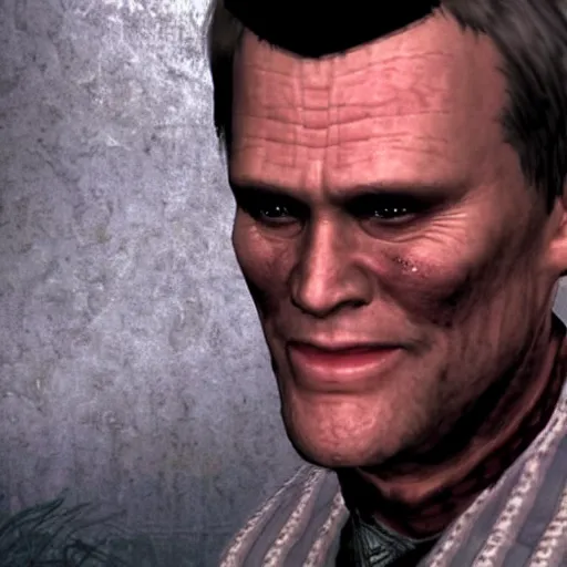 Image similar to jim carrey in fallout new vegas, game still