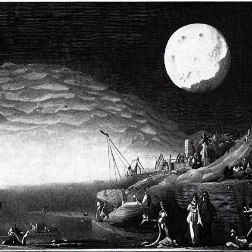 the great moon hoax of 1 8 3 5 | Stable Diffusion | OpenArt