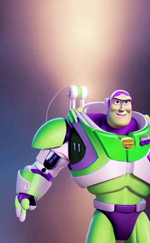 Image similar to dwayne johnson as buzz lightyear, dynamic lighting, photorealistic fantasy concept art, trending on art station, stunning visuals, creative, cinematic, ultra detailed