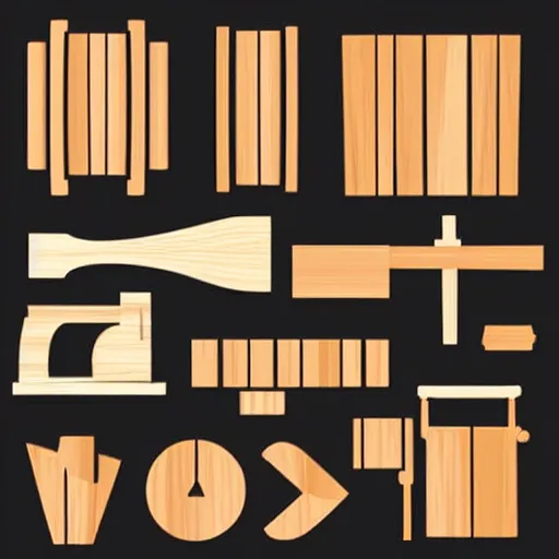 Image similar to modern woodworking, vector art