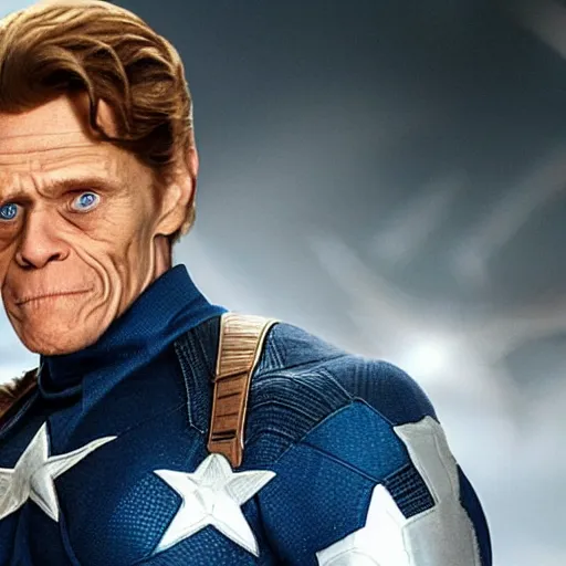 Prompt: William Dafoe as Captain America