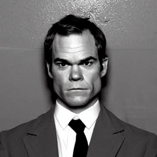 Prompt: dexter morgan 1 9 2 0 s prohibition arrest photo black and white