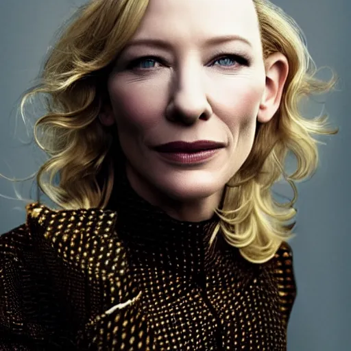 Image similar to photo of cate blanchett, by Annie leibowitz, photorealisitc ,4k