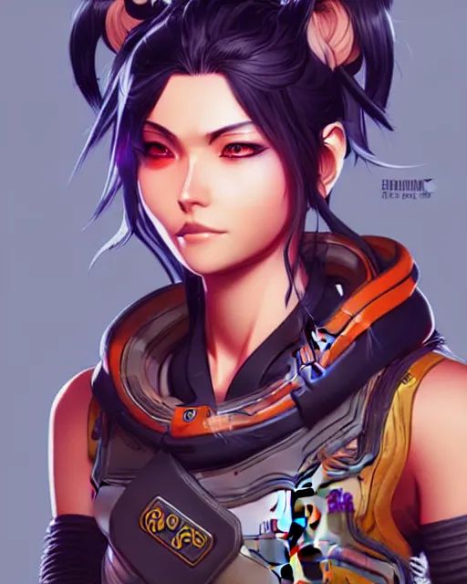 Image similar to Loba from Apex Legends as an anime character digital illustration portrait design by Ross Tran, artgerm detailed, soft lighting