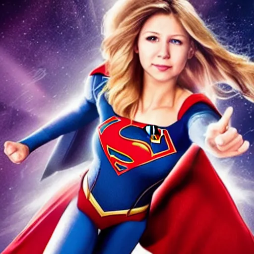 Prompt: supergirl shooting lasers out of her eyes