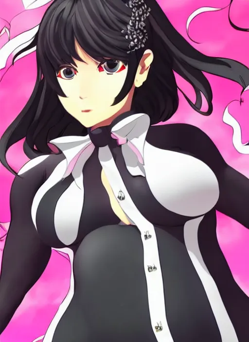 Image similar to makoto niijima pregnant, full body portrait