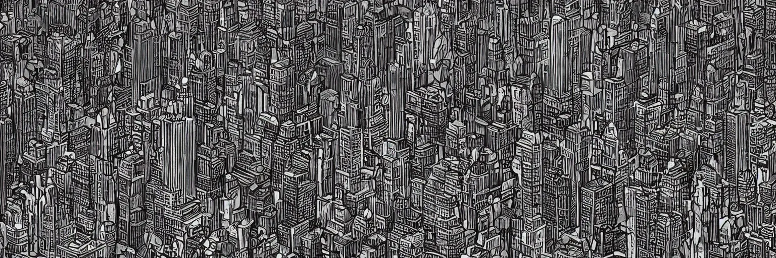 Image similar to new york in the style of lovecraftian