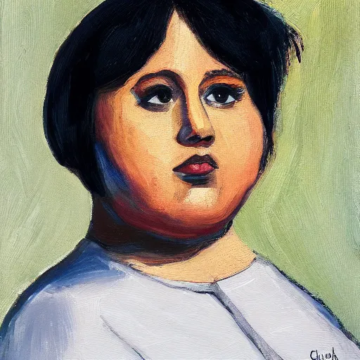 Image similar to chonky genius portrait