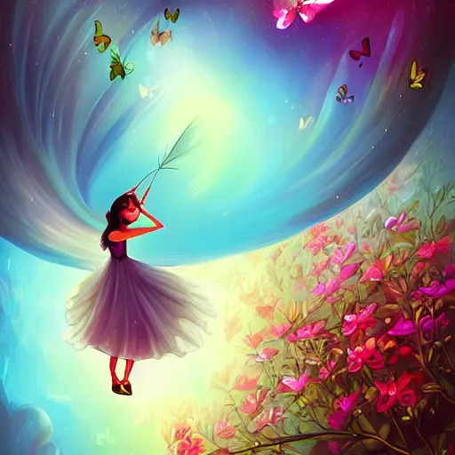 Prompt: magical butterfly by cyril rolando