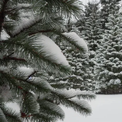 Image similar to snowflake in front of pinetree forrest