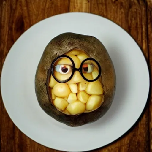 Image similar to harry potter inside of a potato.