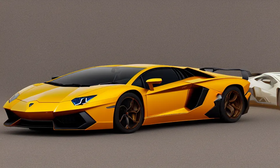 Image similar to octane render of a lamborghini aventador