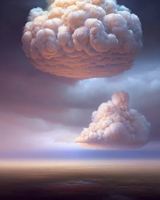 Image similar to a hyper - detailed 3 d render like a oil painting of venusian cloud farming, surrealism!!!!! surreal concept art, lifelike, photorealistic, digital painting, aesthetic, smooth, sharp focus, artstation hd, by greg rutkowski, bruce pennington, valentina remenar and asher duran,