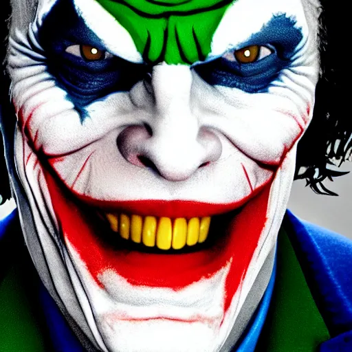 Image similar to film still of Willem Dafoe as The Joker