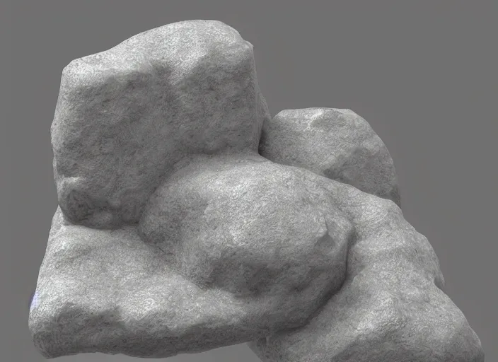 Image similar to a sculpture of a rock, an abstract sculpture by richard benning, featured on polycount, new sculpture, physically based rendering, sketchfab, zbrush