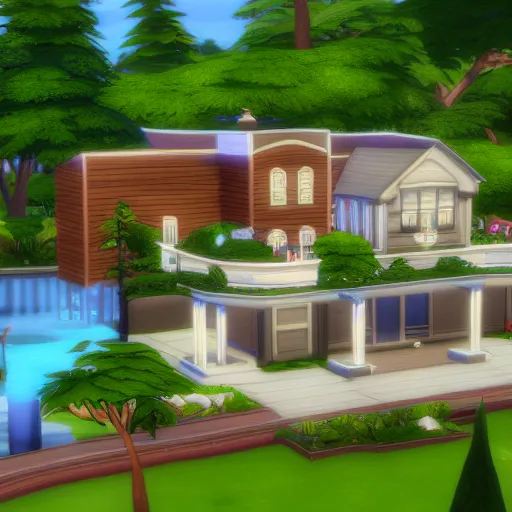 Image similar to sims 4 screenshot of the family guy house