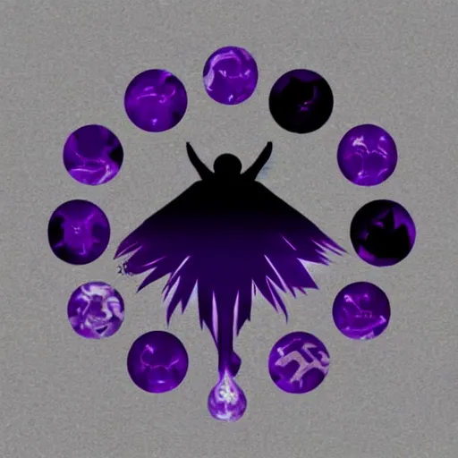 Prompt: black and purple void with shadow creatures