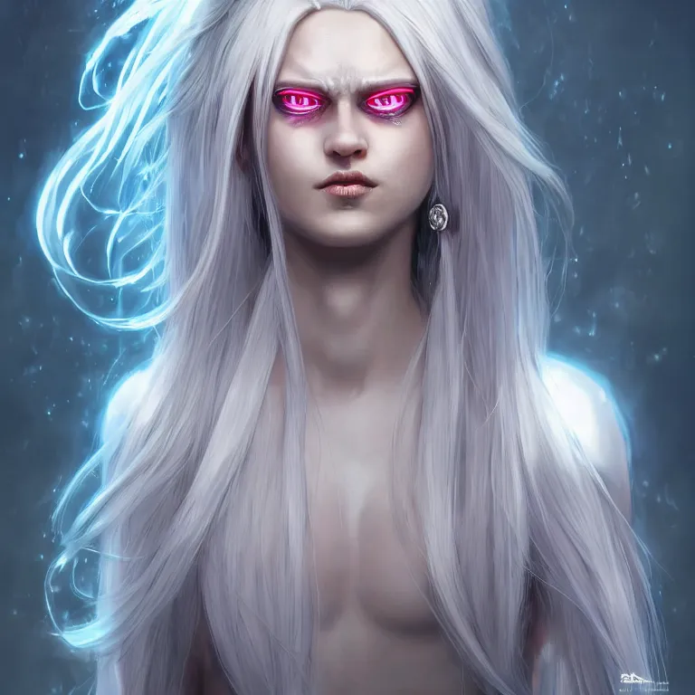 Prompt: portrait anthropomorphic candy gumdrop character with brilliant silver flowing hair and a brilliant jeweled silver helm, beautiful white glowing eyes, wideshot ultrawide angle epic scale, hybrid from The Elden Ring and art direction by Darius Zawadzki ;by artgerm; wayne reynolds art station; cinematic quality character render; low angle; ultra high quality model; production quality cinema model;