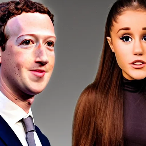 Prompt: mark zuckerberg deep fake on ariana grande